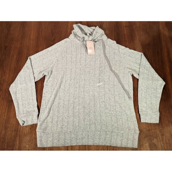 Como Vintage Womens Super Soft Long Sleeve Pullover L NWT Light Gray - Picture 1 of 5
